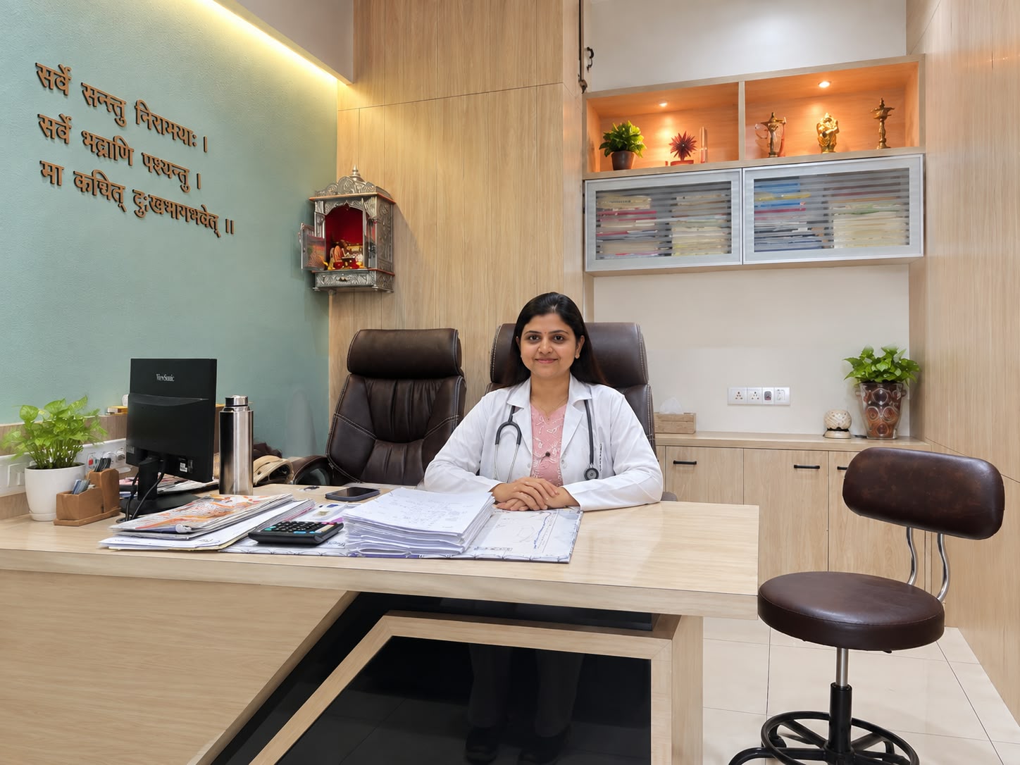 Dr. Khyati B. Mungara consulting with a patient at Agnivesh Ayurveda